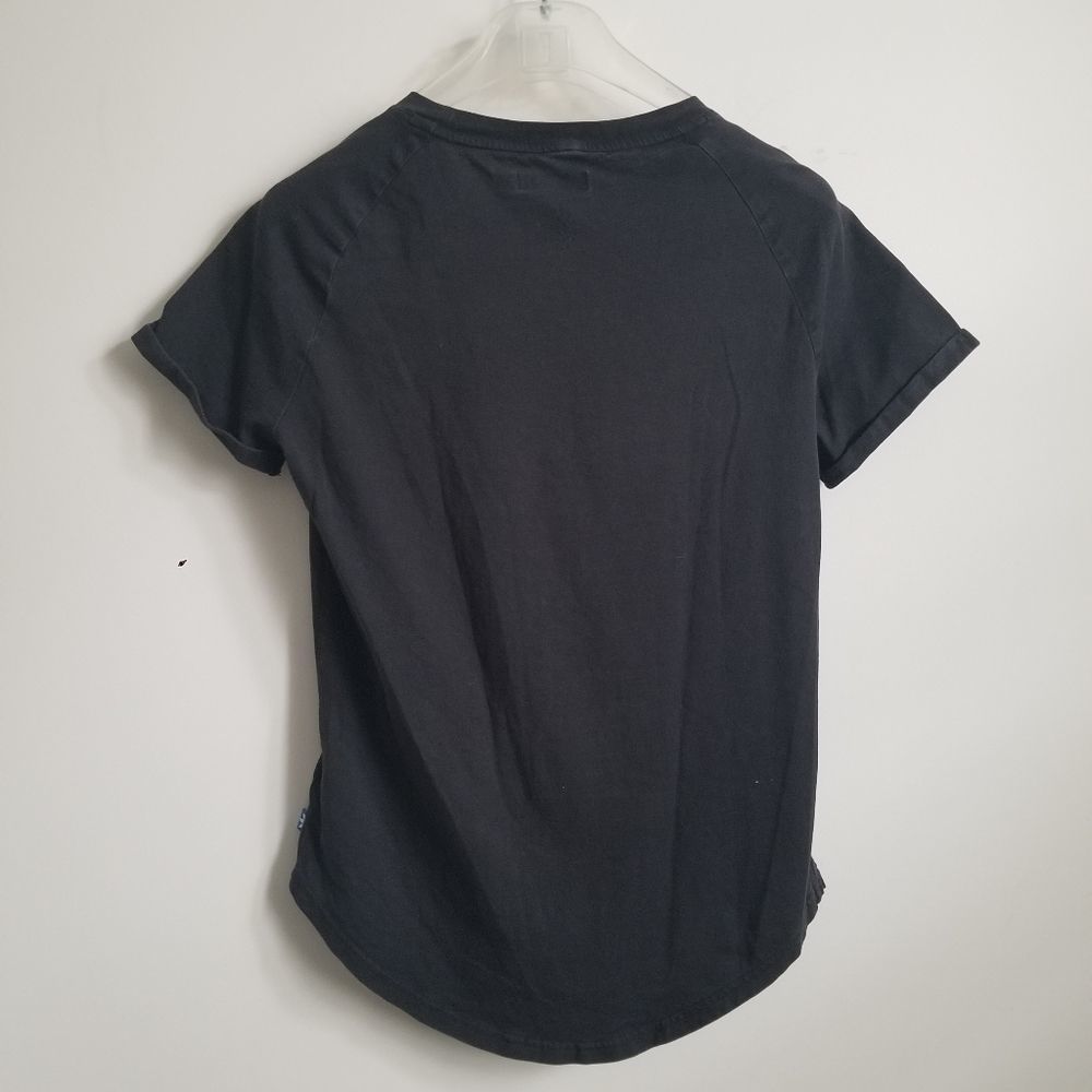 *SOLD* Adidas tee shirt black cream logo sz XS - Picture 2 of 6